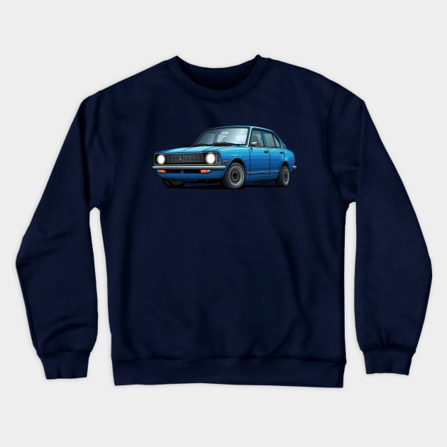 Toyota Corolla KE20 - Blue Crewneck Sweatshirt by Mario Ramos Rally Art